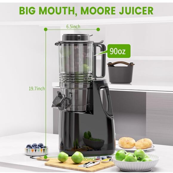 Cold Press Juicer 350W – 6.5” Wide Chute, High Yield, Easy Clean Machine - Picture 2 of 7